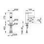 Keuco IXMO Single Lever Basin Mixer 100 (Soft Round Rosette) - Matt Black