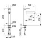Keuco IXMO Single Lever Basin Mixer 210 (Soft Round Rosette) - Matt Black