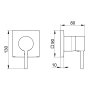 Keuco IXMO Single Lever Mixer DN 15 (Soft Square Rosette) - Matt Black