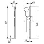 Keuco Edition 11 900mm Shower Kit - Brushed Bronze