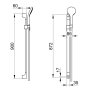 Keuco Edition 400 900mm Shower Kit - Brushed Nickel