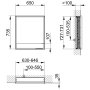 Keuco Royal Lumos 650 x 735 x 130mm Left Hinged Recessed Mirror Cabinet with Shelf - Anodised Silver
