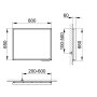 Keuco Royal Lumos 800 x 650mm Illuminated Mirror - Anodised Silver