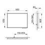Keuco Royal Lumos 900 x 650mm Illuminated Mirror with Heating - Anodised Silver
