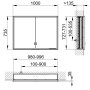 Keuco Royal Lumos 1000 x 735 x 165mm Recessed Mirror Cabinet - Anodised Silver