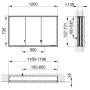 Keuco Royal Lumos 1200 x 735 x 165mm Recessed Mirror Cabinet - Anodised Silver