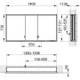 Keuco Royal Lumos 1400 x 735 x 165mm Recessed Mirror Cabinet - Anodised Silver