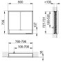 Keuco Royal Lumos 800 x 735 x 130mm Recessed Mirror Cabinet with Shelf & Heating - Anodised Silver