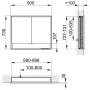 Keuco Royal Lumos 900 x 735 x 130mm Recessed Mirror Cabinet with Shelf & Heating - Anodised Silver