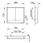 Keuco Royal Lumos 800 x 735 x 130mm Mirror Cabinet with Shelf - Anodised Silver