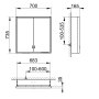 Keuco Royal Lumos 700 x 735 x 165mm Mirror Cabinet - Anodised Silver