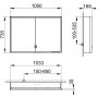 Keuco Royal Lumos 1050 x 735 x 165mm Mirror Cabinet - Anodised Silver
