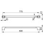 Keuco Aveno 800mm Towel Rail - Matt Black
