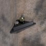 Keuco Aveno Shower Shelf Corner Model with Glass Wiper - Matt Black