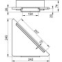 Keuco Aveno Shower Shelf Corner Model with Glass Wiper - Matt Black