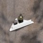 Keuco Aveno Shower Shelf Corner Model with Glass Wiper - Matt White