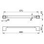 Keuco Aveno 600mm Towel Rail - Chrome