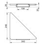Keuco Aveno Shower Shelf Corner Model - Matt Black