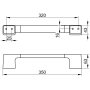 Keuco Aveno 300mm Grab Bar - Matt Black