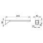 Keuco Aveno 340mm Towel Holder with 1 Arm - Matt Black