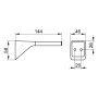 Keuco Aveno Spare Toilet Roll Holder - Matt Black
