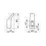 Keuco Aveno Towel Hook - Matt Black