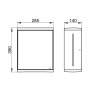 Keuco Collection Moll Paper Towel Dispenser with Right Hand Mirror Door - Chrome/White