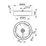 Keuco Ceiling Mounted Shower Head with DALI Lighting - Matt White