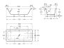 Roca Lun Plus 1800 x 800mm Rectangular Steel Bath with Anti-Slip Base