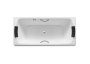 Roca Lun Plus 1700 x 750mm Rectangular Steel Bath with Anti-Slip Base & Grips
