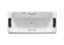 Roca Lun Plus 1800 x 800mm Rectangular Steel Bath with Anti-Slip Base & Grips