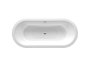 Roca Duo Plus 1800 x 800mm Double-Ended Oval Steel Bath with Anti-Slip Base