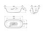 Roca Duo Plus 1800 x 800mm Double-Ended Oval Steel Bath with Anti-Slip Base
