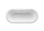 Roca Duo Plus 1800 x 800mm Freestanding Oval Steel Bath with Anti-Slip Base