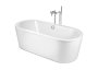Roca Duo Plus 1800 x 800mm Freestanding Oval Steel Bath with Anti-Slip Base