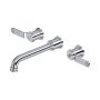 Perrin & Rowe Armstrong Wall-Mounted Dual Lever Basin Mixer - Chrome