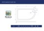 Scudo Eco-Stone 1200 x 800mm Right Hand Offset Quadrant Shower Tray