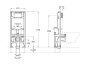 Roca Duplo One Freestanding Wall-Hung WC Frame for Solid Floor