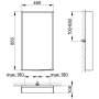 Keuco Plan 460 x 850mm LED Mirror - Anodised Silver