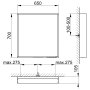 Keuco Plan 650 x 700mm LED Mirror - Anodised Silver