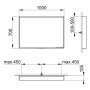 Keuco Plan 1000 x 700mm LED Mirror - Anodised Silver