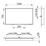 Keuco Plan 1200 x 700mm LED Mirror - Anodised Silver