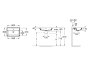 Roca The Gap Square 600mm 1 Taphole Inset Basin