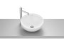 Roca Bol 380mm Round 0 Taphole Countertop Basin - White