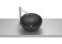 Roca Bol 380mm Round 0 Taphole Countertop Basin - Matt Black