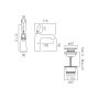 Vado Arrondi Mono Basin Mixer with Universal Basin Waste - Chrome