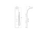 Roca Essential Hydromassage Thermostatic Shower Column - Chrome