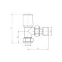 Scudo Angled Radiator Valves (Pair) - Chrome