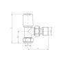 Scudo Angled Radiator Valves (Pair) - Black