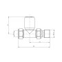 Scudo Straight Radiator Valves (Pair) - Black
